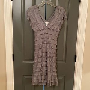 Sophie Max midi dress with tiered ruffles, NWT